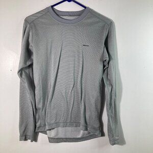 Mens Patagonia‎ Capilene Top Gray S Long Sleeve Polyester